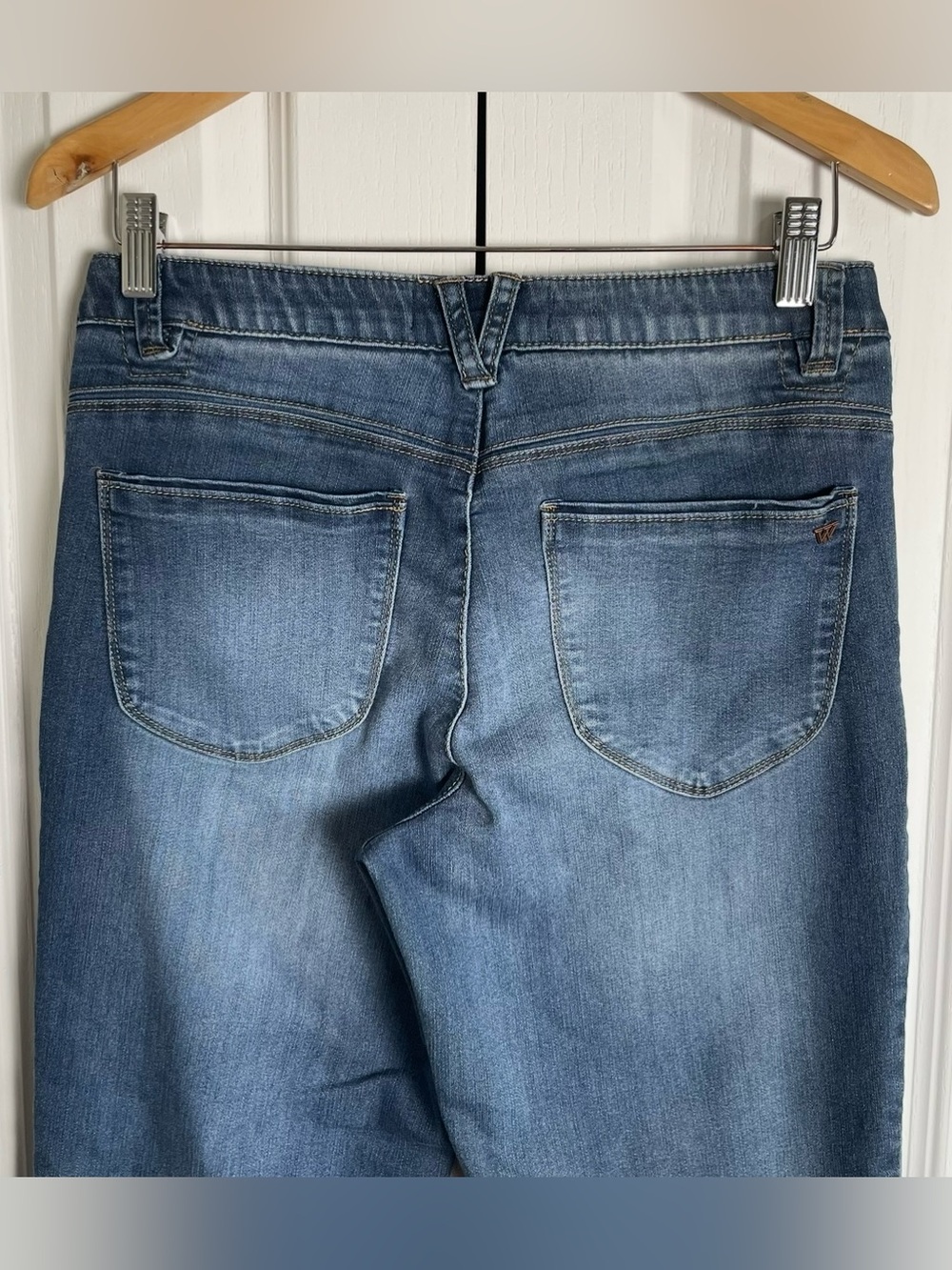 Wit & Wisdom Jeans Women’s 6 Blue Straight Leg Ab Solution Stretch Mid Rise Fade - Picture 5 of 11